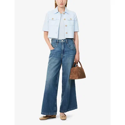Me And Em Womens  Jacquard Cropped Woven Jacket