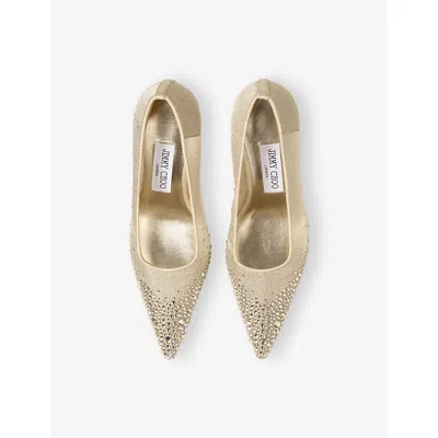 Jimmy Choo Ixia 95 Mesh Pumps In Gold