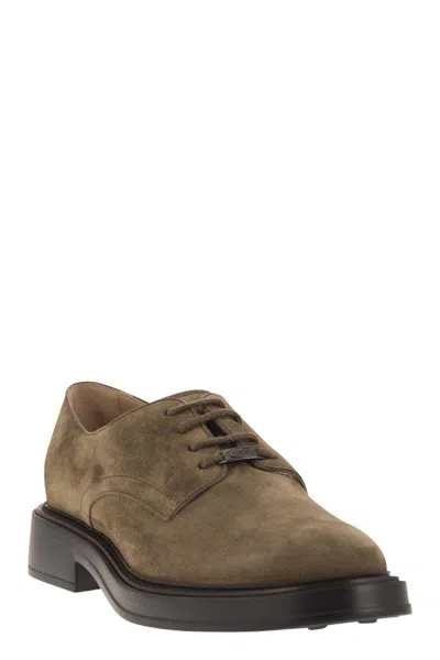 Tod's Suede Lace-up Derby Dress Shoes