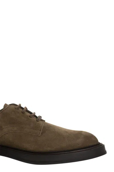 Tod's Suede Lace-up Derby Dress Shoes