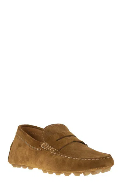 Tod's Suede Moccasin Moccasin In Brown