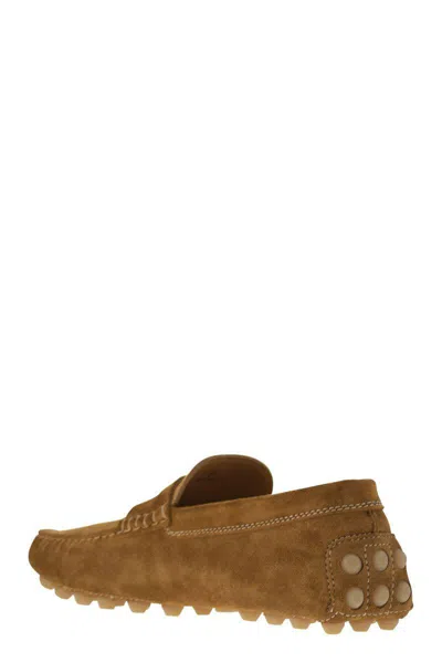 Tod's Suede Moccasin Moccasin In Brown