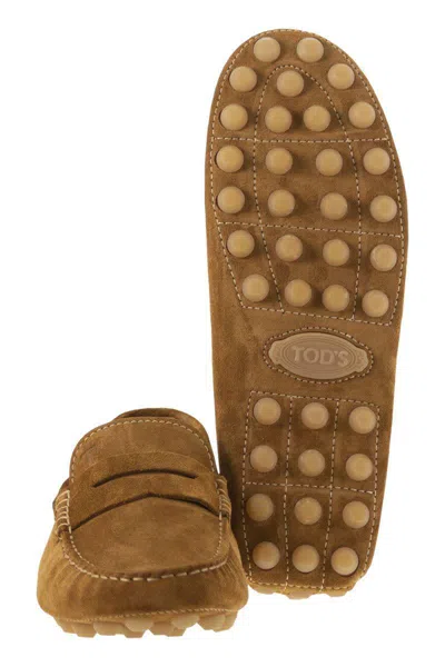 Tod's Suede Moccasin Moccasin In Brown