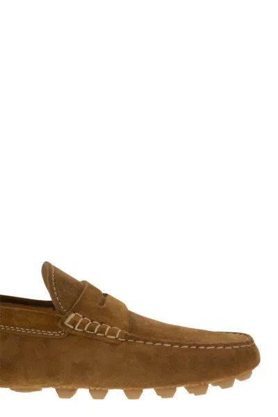 Tod's Suede Moccasin Moccasin In Brown