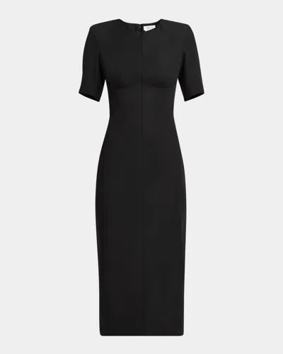 Alexander Mcqueen Day Wool-blend Midi Dress