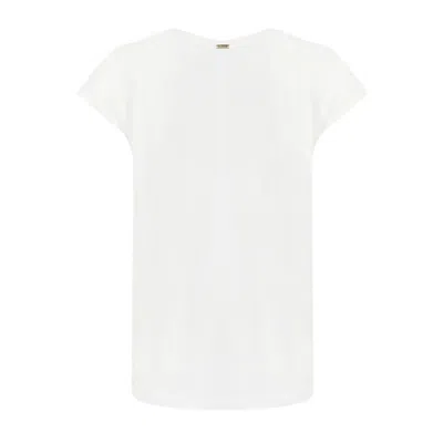 Herno White Interlock Jersey Logo T-shirt In White
