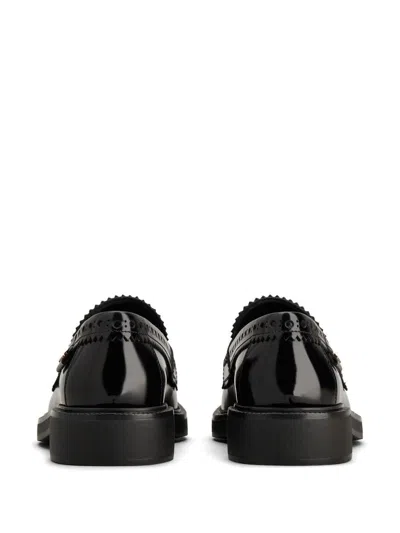 Tod's Leather Loafer Shoes In Black