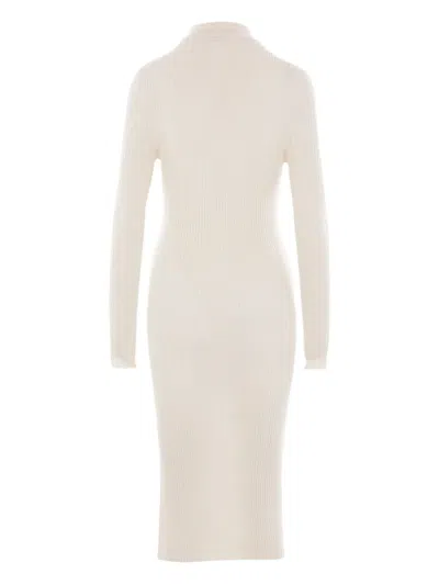 Meta Campania Collective Rib-knit Button Midi Dress