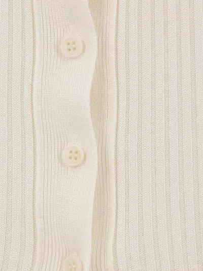 Meta Campania Collective Rib-knit Button Midi Dress