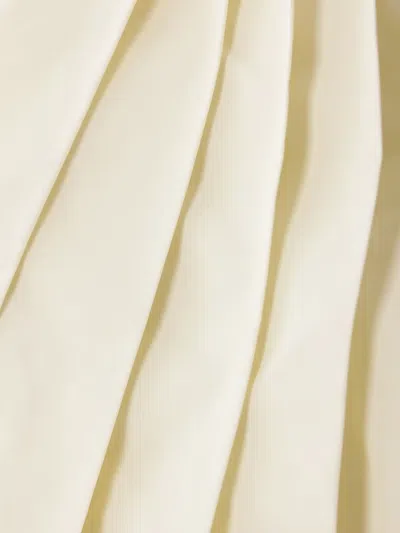 Maria Calderara Sleeveless Pleated Blouse In White