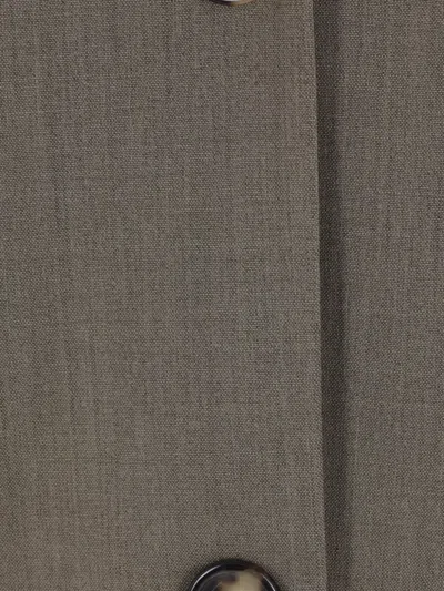 Loewe Tie-back Wool Blazer In Brown