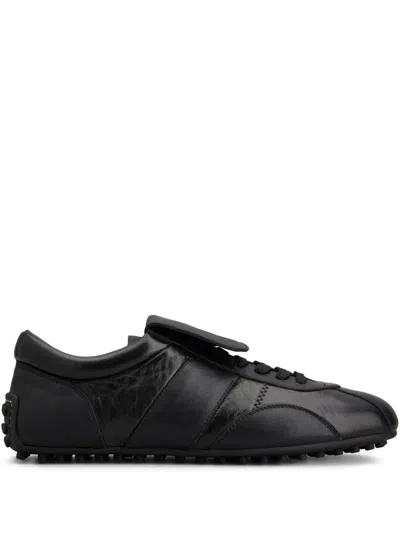 Tod's Leather Sneakers In Black