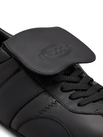 Tod's Leather Sneakers In Black