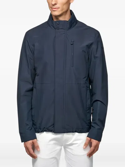 Geox Zip-fastening Button-detail Jacket In Blue