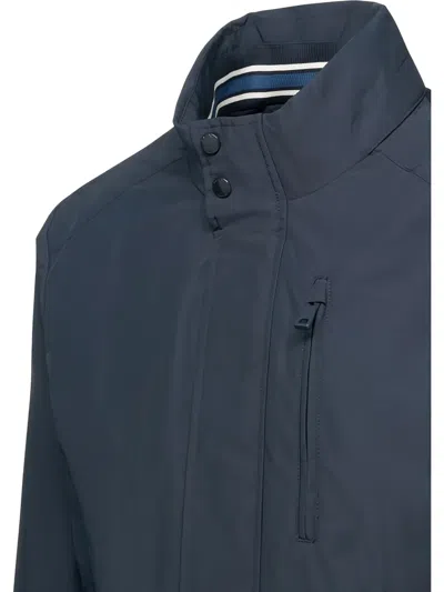 Geox Zip-fastening Button-detail Jacket In Blue