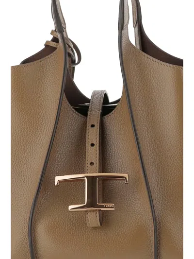 Tod's Leather T-buckle Shoulder Bag