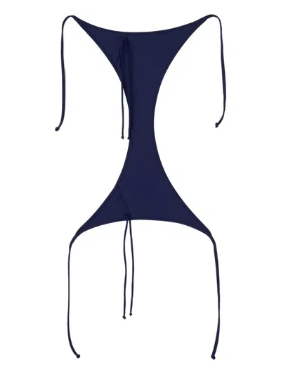 Sunnei Side-tie Bikini In Blue