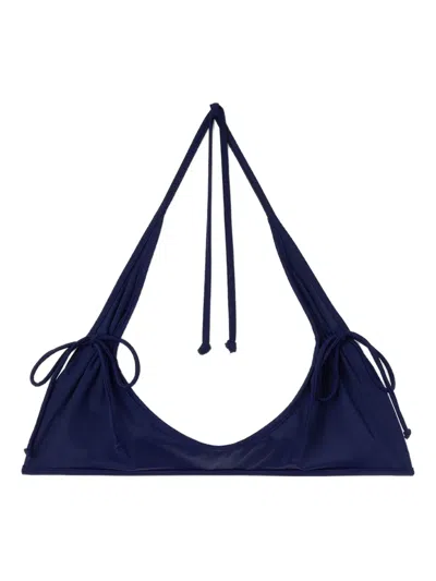 Sunnei Side-tie Bikini In Blue