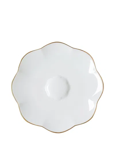 Rosenthal Sonetto Rimmed Scalloped Espresso Cup Set In White