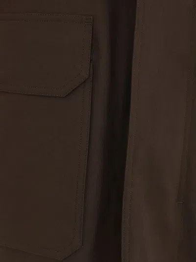 Meta Campania Collective Hooded Field Parka In Brown