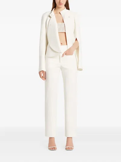 Courrèges Circle Asymmetrical Jacket In White