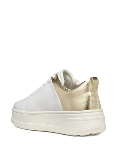 Geox Spherica Panelled Sneakers In White