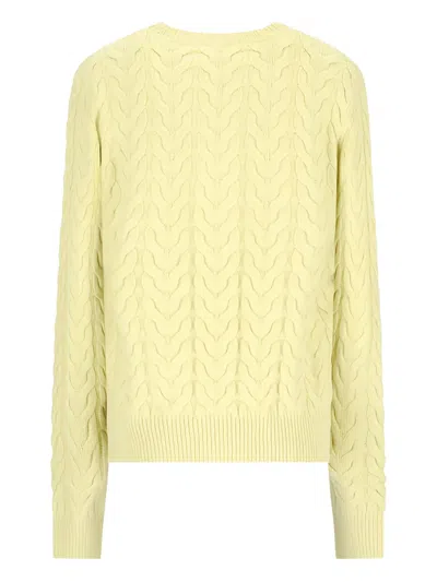Max Mara Cable-knit Jumper In Yellow