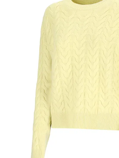 Max Mara Cable-knit Jumper In Yellow