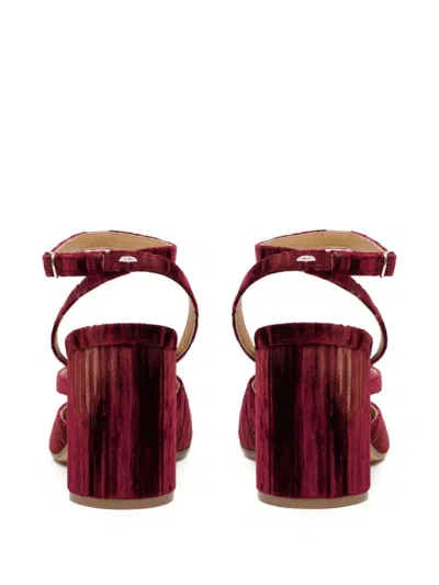 Maison Margiela Chenille Tabi Sandals With Asymmetrical Strap