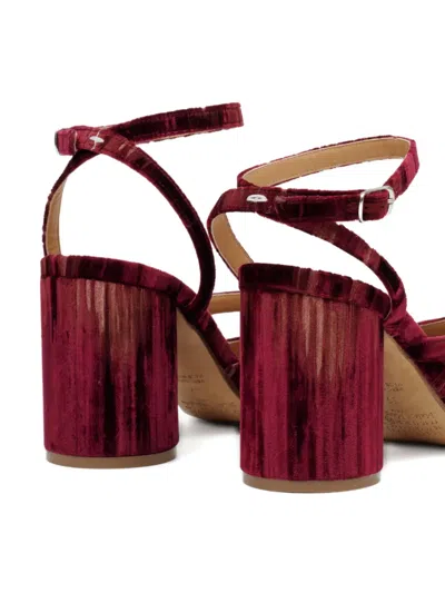 Maison Margiela Chenille Tabi Sandals With Asymmetrical Strap