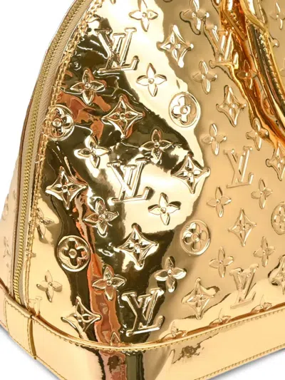 Pre-owned Louis Vuitton 2008 Alma Mm Miroir Handbag In Gold