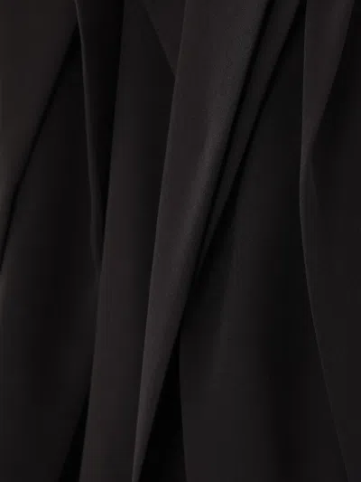 Maria Calderara Draped Crew-neck Top In Black