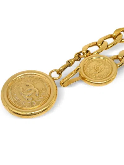 Pre-owned Chanel 1996 Medallion-charm Chain Belt