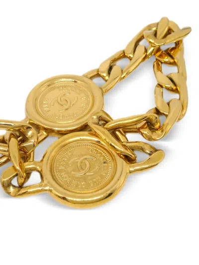 Pre-owned Chanel 1996 Medallion-charm Chain Belt