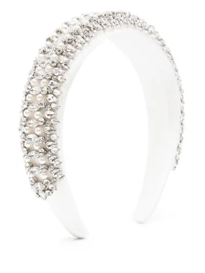 Self-portrait Crystal-embellished Headband In Metallic