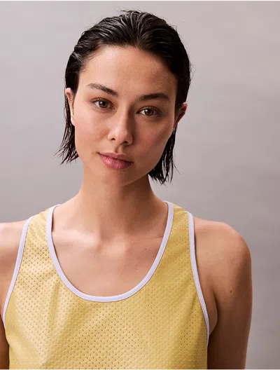 Calvin Klein Jeans Est.1978 Calvin Klein Women's Pride Mesh Tank Top In Yellow