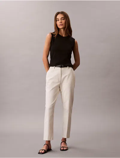 Calvin Klein Women's Cotton Stretch Straight Fit Chino Pants