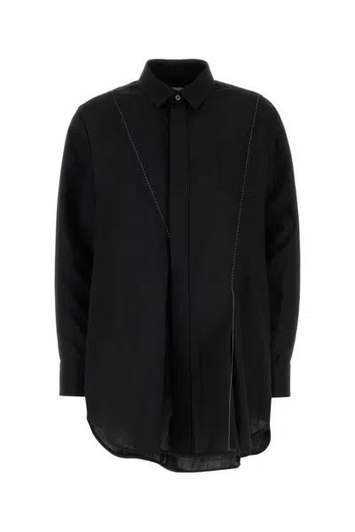 Sacai Black Long Sleeve Shirt