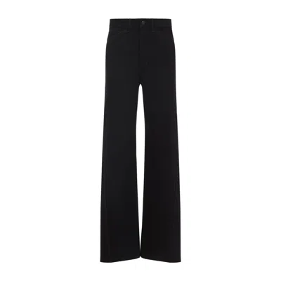 Lemaire High-rise Waist Straight Leg Trousers In Black