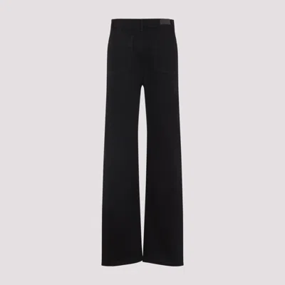 Lemaire High-rise Waist Straight Leg Trousers In Black