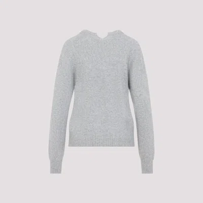 Carven V-neck Cashmere Sweater In Gray