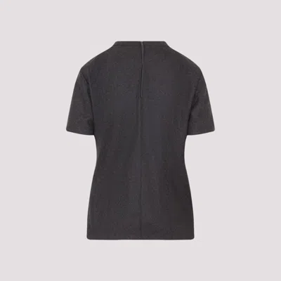 Carven Crewneck Zipped T-shirt In Gray