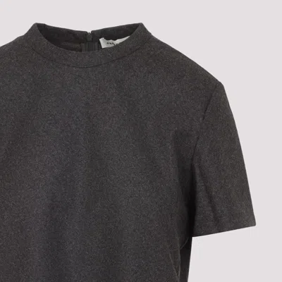 Carven Crewneck Zipped T-shirt In Gray