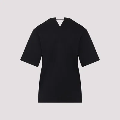 Carven Crewneck Jersey T-shirt In Black