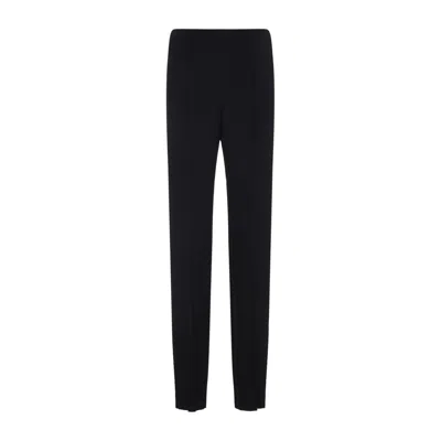 Giorgio Armani Viscose Pants Central Stitching In Black