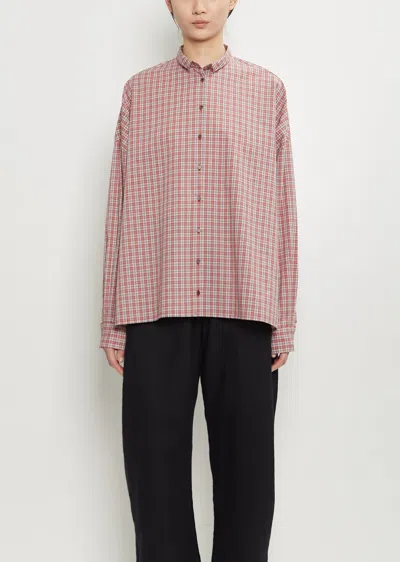 Apuntob Cotton Plaid Buttons Shirt In Pink