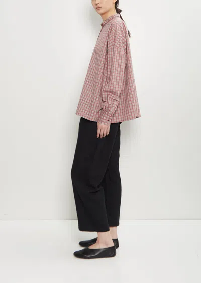 Apuntob Cotton Plaid Buttons Shirt In Pink