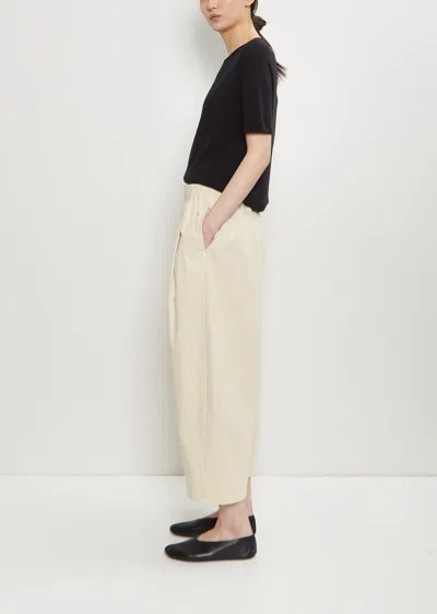Apuntob Cotton Pleated Wide Pull On Pant In Neutral