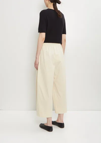 Apuntob Cotton Pleated Wide Pull On Pant In Neutral