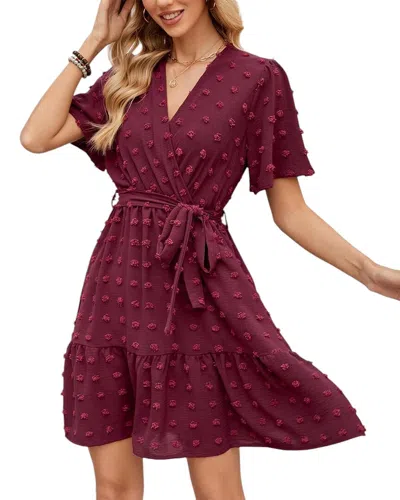 Orniya Mini Dress In Burgundy